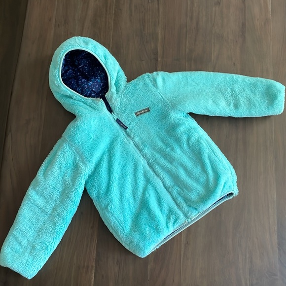Eddie Bauer Girls reversible fleece puffer size 8/ medium - Picture 4 of 13